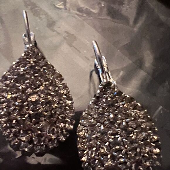 🔷 Swarovski New Stunning Crystal teardrop silver earrings 🔷 - Picture 4 of 6